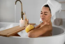 moteris vonioje