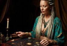 astrologė skaito horoskopą