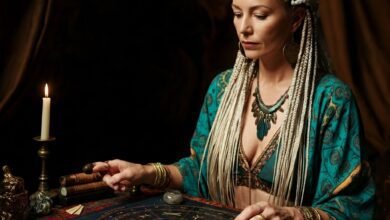 astrologė skaito horoskopą