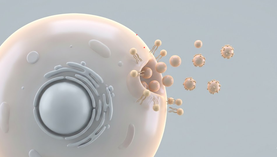 sveika kepenų ląstelė, kuri efektyviai eksportuoja mažus, riebalų prisipildžiusius lašelius