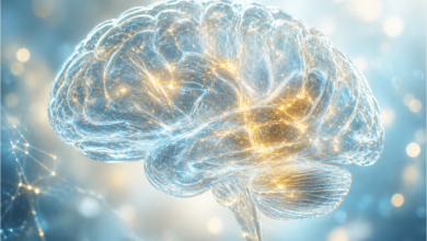 Šviečiantys neuronų tinklai stikliniame smegenų modelyje