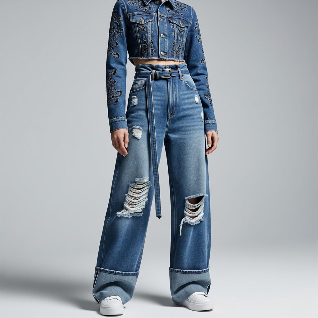 Pilnai džinsinė apranga