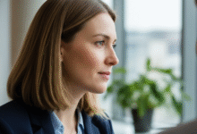 moteris atidžiai klauso kalbėtojo