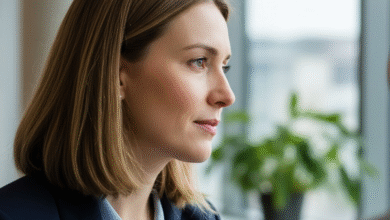 moteris atidžiai klauso kalbėtojo