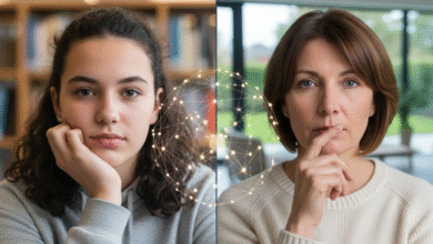 nuotraukoje paauglė ir vyresnio amžiaus moteris