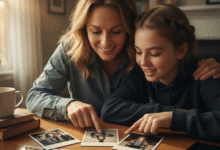 mama su paaugle dukra žiūri mamos paauglystės nuotraukas