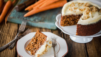 morkų torto gabalėlis