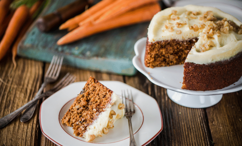 morkų torto gabalėlis