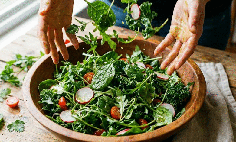 moters rankos gamina salotas