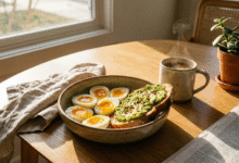 virti kiaušiniai dubenėlyje ant stalo