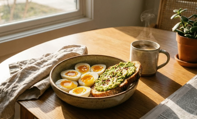 virti kiaušiniai dubenėlyje ant stalo