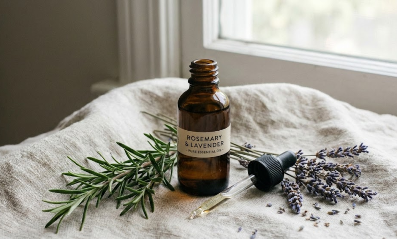 eterio buteliukas ant stalo